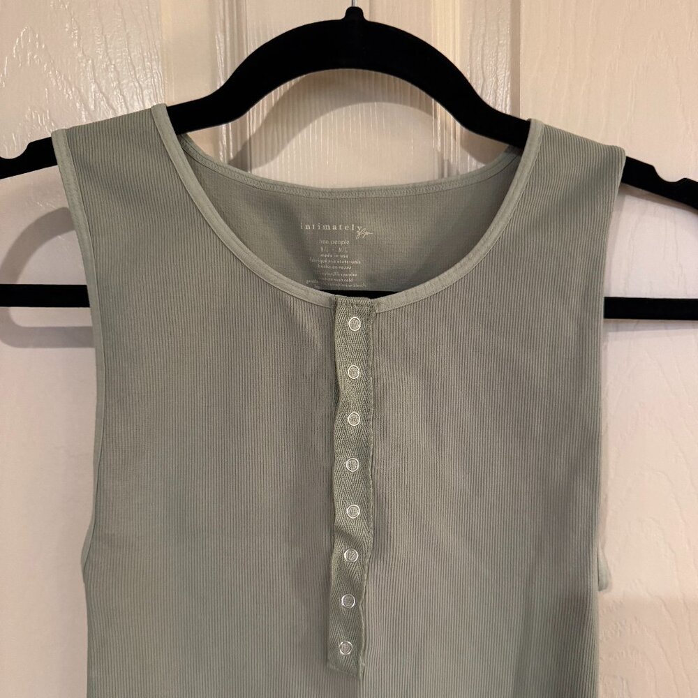Free People Intimately Ribbed Button-Up Tank Top - Picture 4 of 7